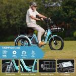 MOONCOOL Folding Electric Trike for Adults