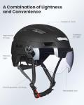 ILM Rechargeable LED Bike Helmet with Goggles