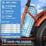 MOONCOOL Folding Electric Trike for Adults