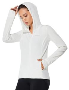 BALEAF Women's Sun Protection Jacket with Hood, White