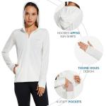 BALEAF Women's Sun Protection Jacket with Hood, White