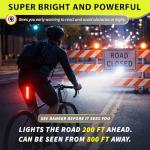 BLITZU Rechargeable Bike Lights Set with Bell
