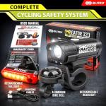 BLITZU Rechargeable Bike Lights Set with Bell