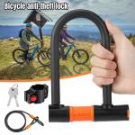 Heavy Duty U Lock with 4ft Steel Cable