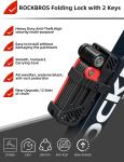 ROCKBROS Heavy Duty Folding Bike Lock 120cm