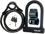 Heavy-Duty POLICE U Lock with Cable and Keys