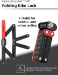 ROCKBROS Heavy Duty Folding Bike Lock 120cm