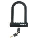 Heavy-Duty POLICE U Lock with Cable and Keys