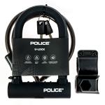 Heavy-Duty POLICE U Lock with Cable and Keys