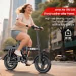 500W Folding E-Bike with Full Suspension 20 MPH