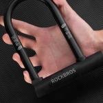 ROCKBROS Steel Carbon U-Lock with Bracket and Keys