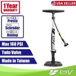 BV Bike Floor Pump with Gauge for Presta and Schrader