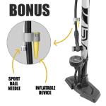 BV Bike Floor Pump with Gauge for Presta and Schrader