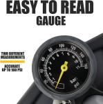 BV Bike Floor Pump with Gauge for Presta and Schrader