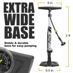 BV Bike Floor Pump with Gauge for Presta and Schrader
