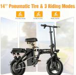 500W Folding Electric Bike with Removable Battery