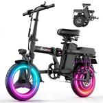Lightweight 14" Folding Electric Bike 1200W 25MPH