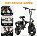 1500W Folding Electric Bike for Adults and Teens