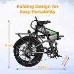 Aipas 1500W 20" Folding Electric Fat Tire Bike