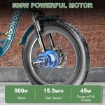 Mooncool 1100W Electric Fat Tire Tricycle for Adults