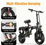 500W Folding Electric Bike with Removable Battery