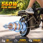560W 14" Foldable Electric Bike for Commuting