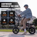 Lightweight 14" Folding Electric Bike 1200W 25MPH
