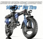 500W Folding Electric Bike with Removable Battery