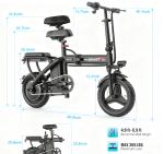 500W Folding Electric Bike with Removable Battery