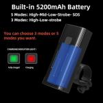 USB Rechargeable 4-in-1 Bike Light and Horn