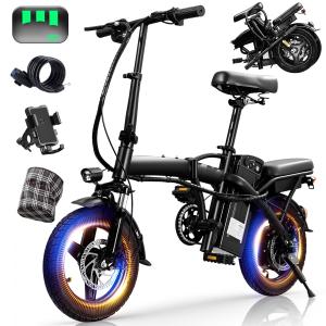 560W Folding Electric Bike - 24 MPH, Removable Battery
