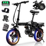 560W Folding Electric Bike - 24 MPH, Removable Battery