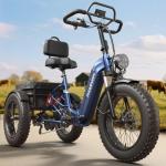 Electric Tricycle for Adults with Full Suspension