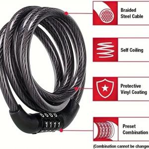 Heavy-Duty Bike Lock with Security Combination