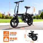 560W Folding Electric Bike - 24 MPH, Removable Battery