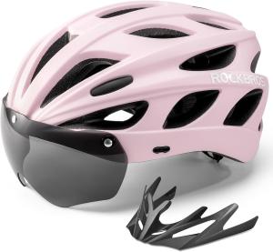 ROCKBROS Women's Cycling Helmet with Goggles & Visor