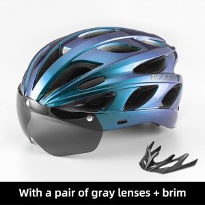 ROCKBROS Cycling Helmet with Goggles and Sun Visor
