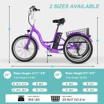 EOYOBIKE 24'' Electric Tricycle for Adults 350W