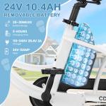 MOONCOOL 3-Wheel Electric Tricycle 250W 16-Inch