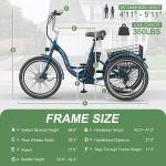 MOONCOOL 350W Electric Tricycle for Adults