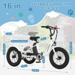 MOONCOOL 3-Wheel Electric Tricycle 250W 16-Inch