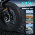 2500W Mountain eBike for Adults, 20in Wheels