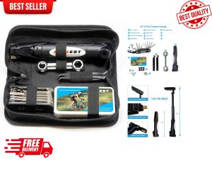Bike Repair Bag with Tire Pump and Tools