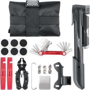 Bicycle Repair Kit with Pump and Saddle Bag