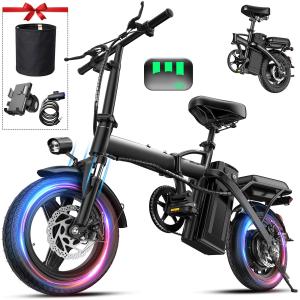 24 MPH Folding Electric Bike with Removable Battery