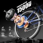 1500W Electric Mountain Bike with Dual Brakes