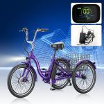 MOONCOOL 24" 26" Electric Tricycle with Removable Battery