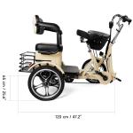 400W 48V Electric Folding Trike with Rear Seat