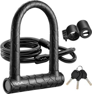 Heavy Duty 20mm Bike U Lock with 4ft Cable