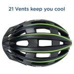Zéfal Black LED Bicycle Helmet for Safety